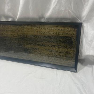 Professionally framed Brass rubbing art