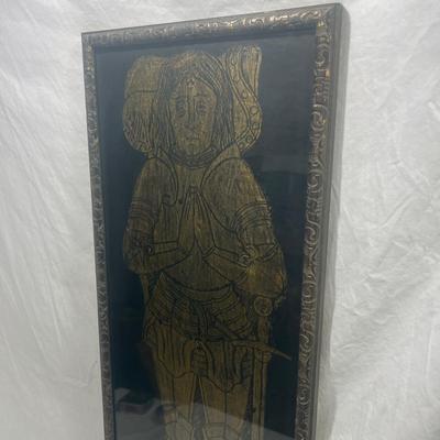 Professionally framed Brass rubbing art