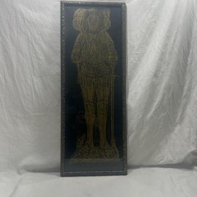 Professionally framed Brass rubbing art