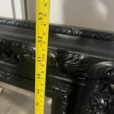 Large Painted Black Floor Mirror