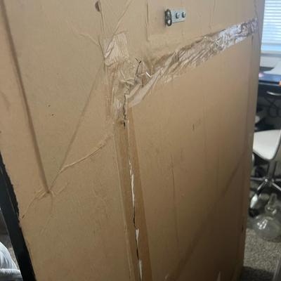 Large Painted Black Floor Mirror