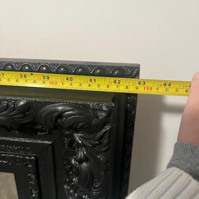 Large Painted Black Floor Mirror