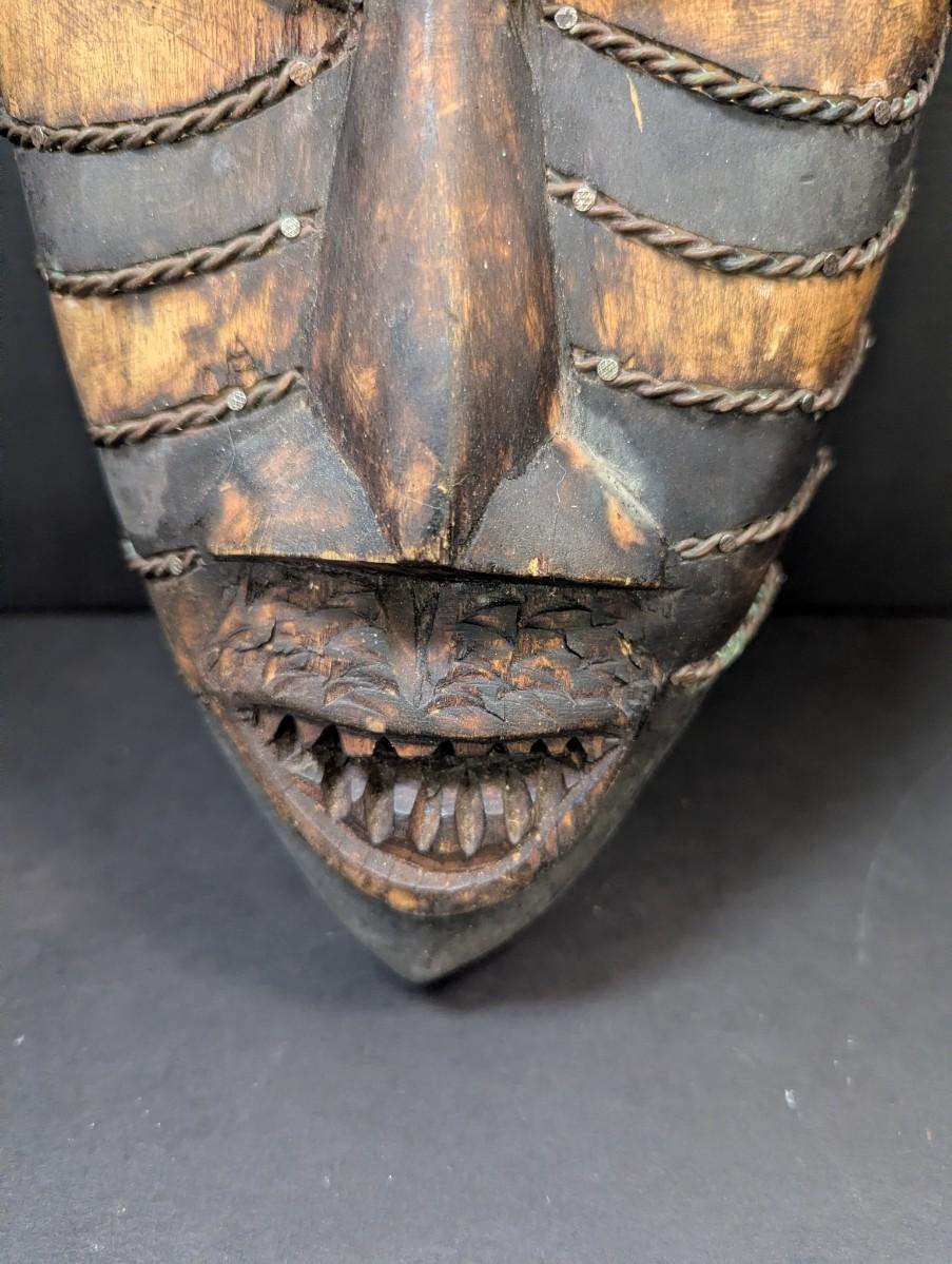 Primitive Wood Hand Carved African Mask #1 | EstateSales.org