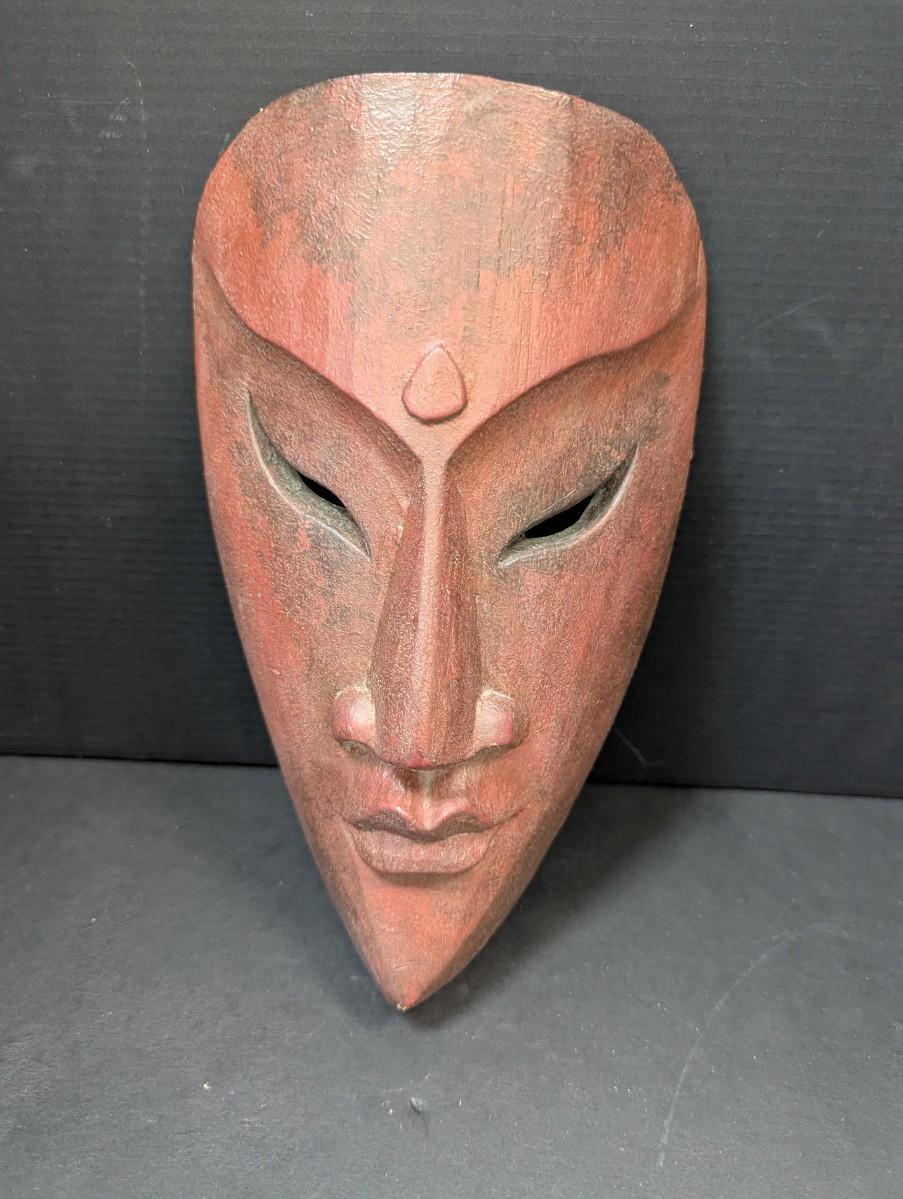 Primitive Wood Hand Carved Tribal African Mask #4 | EstateSales.org