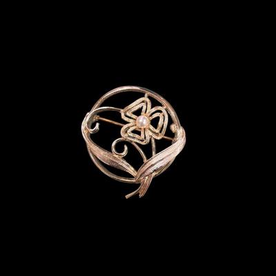 Set of Four Gold Toned Brooches