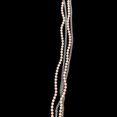 Set of Three White Necklaces