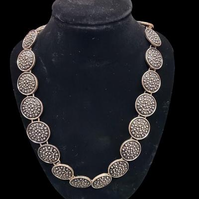 Set Of Four Silver Toned Fashion Necklaces