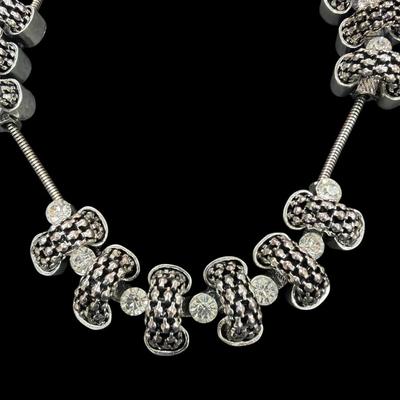 Silver Toned Necklace and Matching earrings by Jacarii