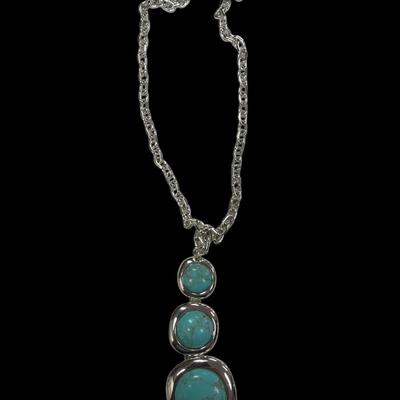 Set of Three Fashion Necklaces with Colorful Beads and Metal Chains