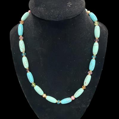 Turquoise Style and Mixed Material Necklaces including a turquoise Flower Necklace