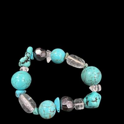 Two Faux Turquoise Necklaces and One Bracelet
