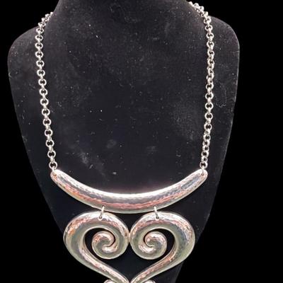 Three Silver Toned Ladies Necklaces