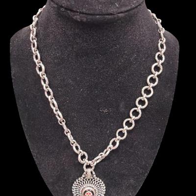 Three Silver Toned Ladies Necklaces