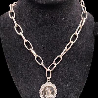 Set Of Three Silver Toned Ladies Necklaces