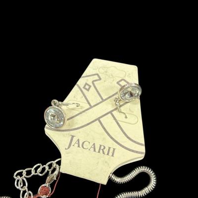 JacarII Silver Toned Necklace and Earrings