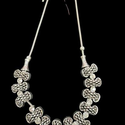 JacarII Silver Toned Necklace and Earrings