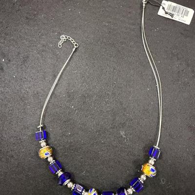 All Dressed Up in Blue Necklaces