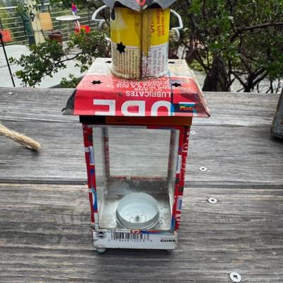 WOODEN CRATE WITH METAL STAR AND MORE