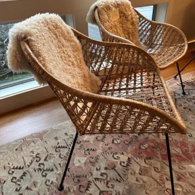 FOUR COMET BASKET CHAIRS