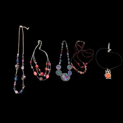 Vintage Colorful Beaded Necklaces