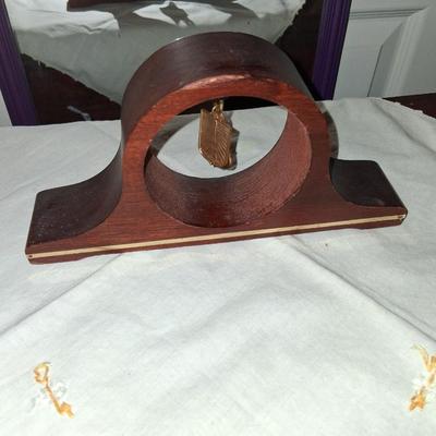 Pocket Watch Display Wood with Brass Hook