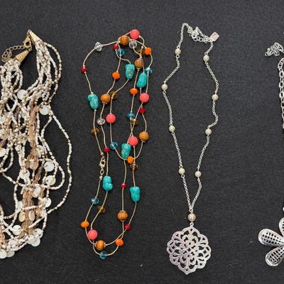 Collection of Costume Jewelry Necklaces Set of 4