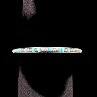 Silver Toned and Turquoise Colored Bracelets