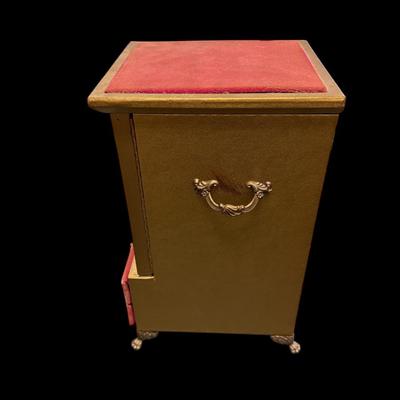 Vintage Velvet Jewelry Box Possibly French in Origin