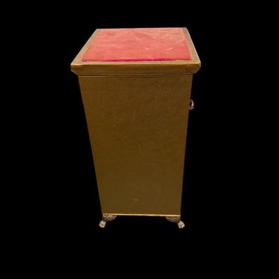 Vintage Velvet Jewelry Box Possibly French in Origin