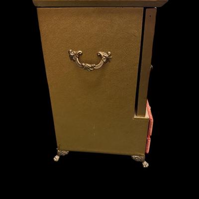 Vintage Velvet Jewelry Box Possibly French in Origin