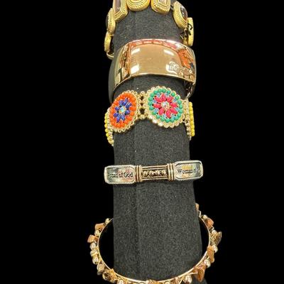 Collection of Gold Toned Bracelets