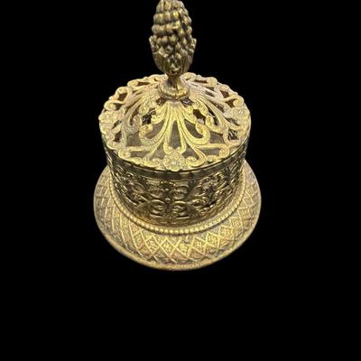 Vintage Gold Toned Ring Box or Casket