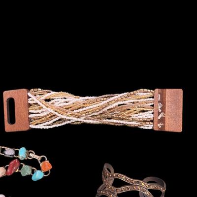 Cuff, Bangle Bead and more Bracelets Set of 11
