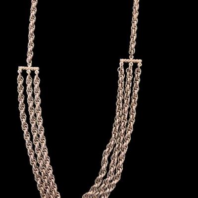 Vintage Multi Strand Chain Necklace