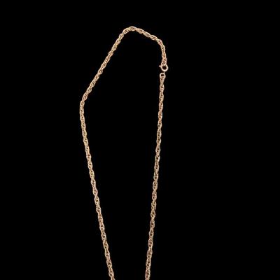 Gold Toned Filigree Tassel Necklace