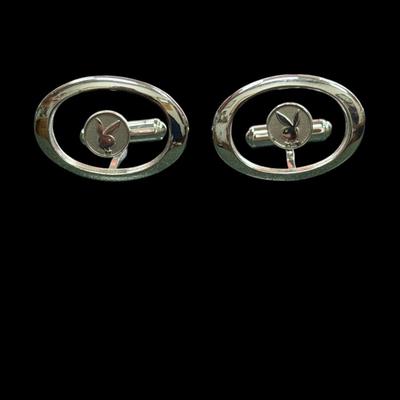 Vintage Silver Toned Playboy Club Cuff Links