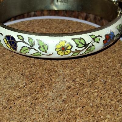 "3Bronce Thailand" Bronze & Cloisonne Bracelet