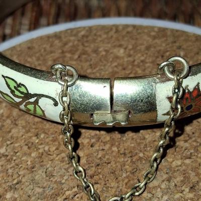 "3Bronce Thailand" Bronze & Cloisonne Bracelet