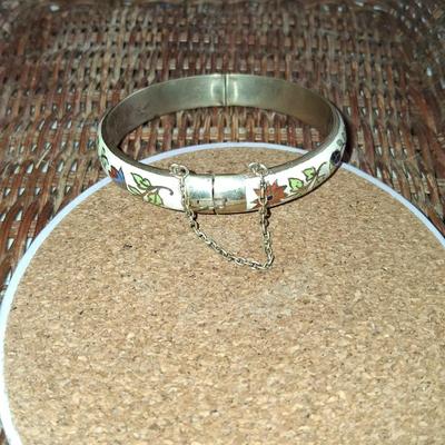 "3Bronce Thailand" Bronze & Cloisonne Bracelet