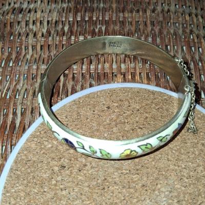 "3Bronce Thailand" Bronze & Cloisonne Bracelet