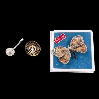 Set Of Three Brooches