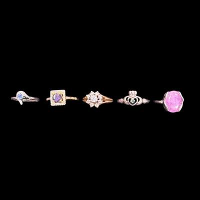 Set of 5 Costume Rings