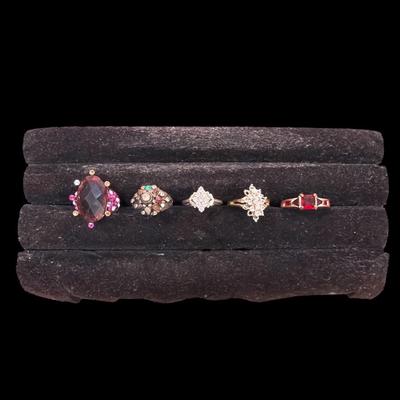 Set of 5 Costume Rings