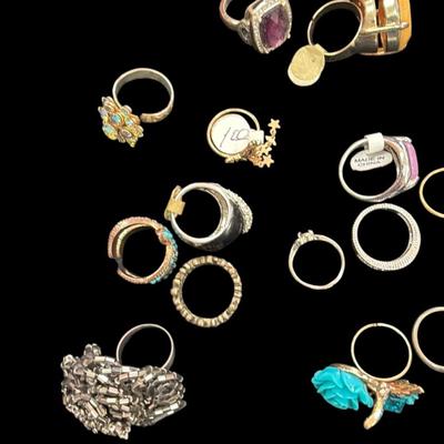 Large Lot of Costume Rings