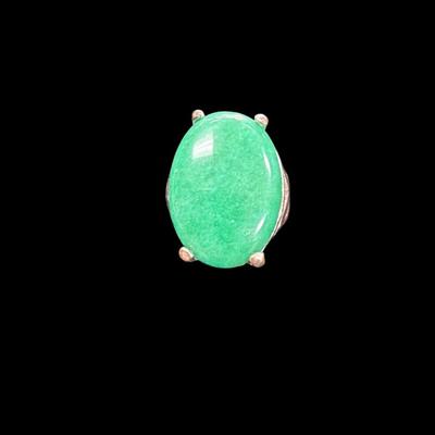 Collection of Vintage Jade and Turquoise Rings Set Of 5
