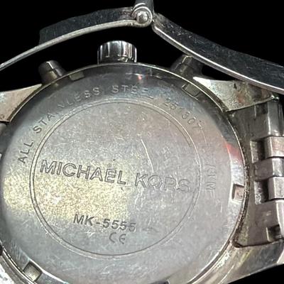 Michael Kors Lexington Silver Dial Silver Steel Strap MK5556