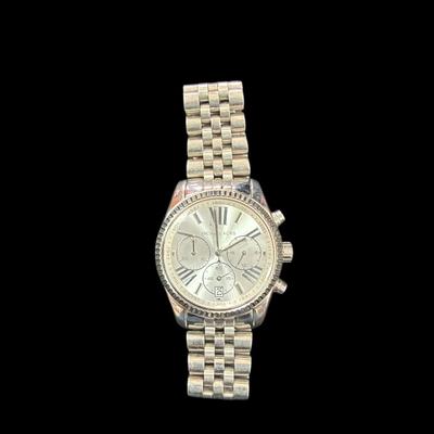 Michael Kors Lexington Silver Dial Silver Steel Strap MK5556