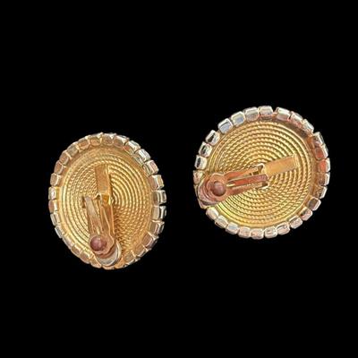 Vintage Gold Tone Lion Head Clip On Earring Possibly Anne Klein or Versace