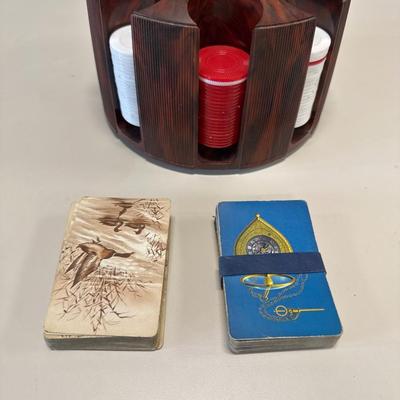 Poker Chips Carousel and playing cards