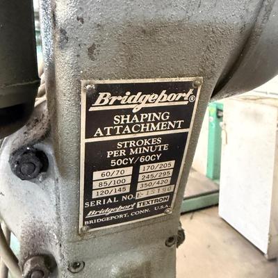 Bridgeport Milling Machine with Bridgeport Shaping Attachment